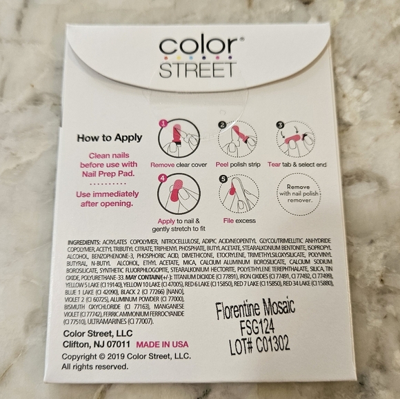 Color Street Glitter Accent Nail Strips-Limited Edition Florentine Mosaic - Picture 2 of 2